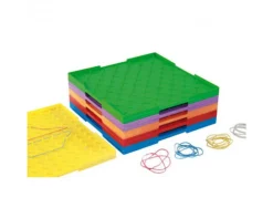 Geoplans wissner geoplans grands modeles activites de geometrie lot de 6 unites et elastiques couleurs