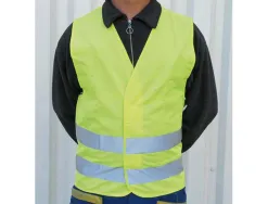 Gilet de securite adulte jaune fluorescent