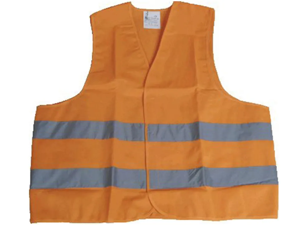 Gilet de securite viso 2 bandes reflechissantes coloris orange