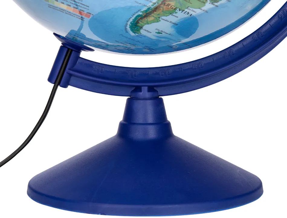 Globe terrestre antartik lumineux carte physique et politique effaçable diametre 30 cm