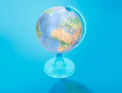 Globe terrestre liderpapel carte physique fr diametre 15 cm