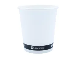 Gobelet carton contenance 4oz 10cl coloris blanc lot 50 unites