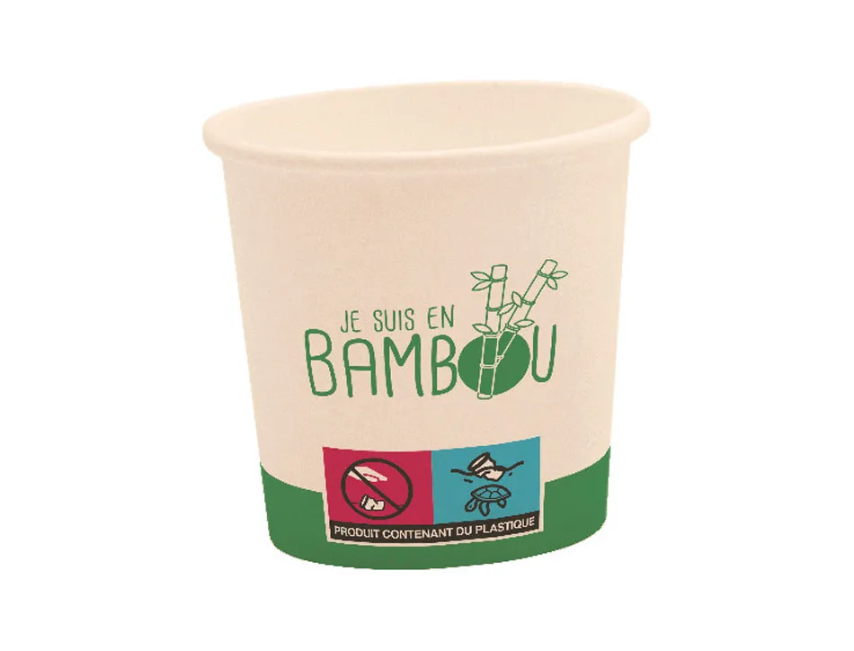 Gobelet t bambou 25cl sachet 50 unites