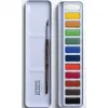 Godet colart aquarelle fine rectangulaire boite metal de 12 unites + pinceau