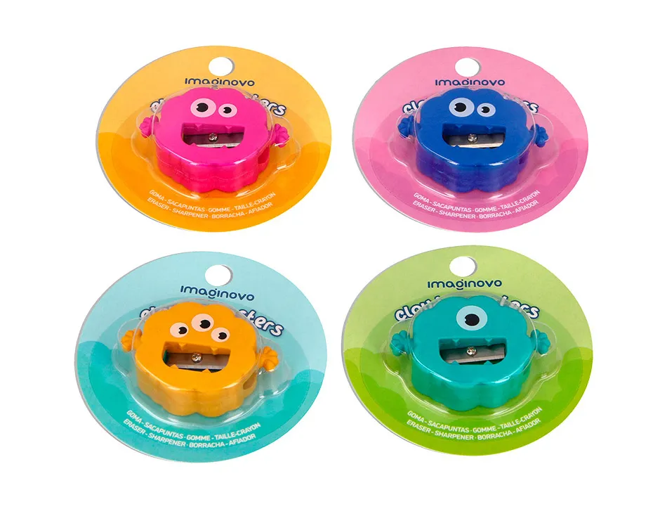 Gomme imaginovo erase it monstre avec taille crayon coloris assortis