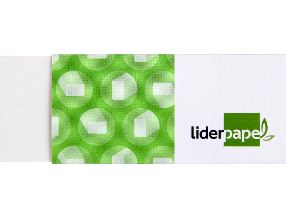 Gomme liderpapel 12x20x40mm blanche efface crayon graphite coloris blanc