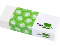 Gomme liderpapel 12x20x40mm blanche efface crayon graphite coloris blanc