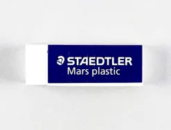 Gomme staedtler mars plastic 65x23x13mm crayons mines papier calque film coloris blanc