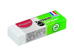 Gomme technic 600 green maped sans pvc coloris blanche