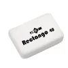 Gomme wonday rectangulaire rectango 40 coloris blanc boite 40 unites