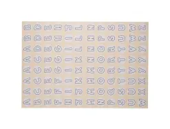 Gommette alphabet cleopatre 384 gommettes coloris blanc pochette de 4 planches