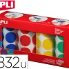 Gommette apli agipa adhésive ronde 33mm coloris assortis boîte 4 rouleaux 2832 unités