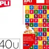 Gommette apli agipa repositionnable carrée chiffres coloris assortis pochette 12f 840 unités