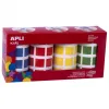 Gommette apli carree 20mm coloris assortis 4 rouleaux 7080 unites