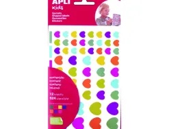 Gommette apli coeurs tailles et coloris assortis 624 unites