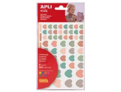 Gommette apli coeurs tailles et coloris nordiques assortis 624 unites