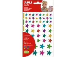 Gommette apli etoiles coloris et tailles assortis 624 unites