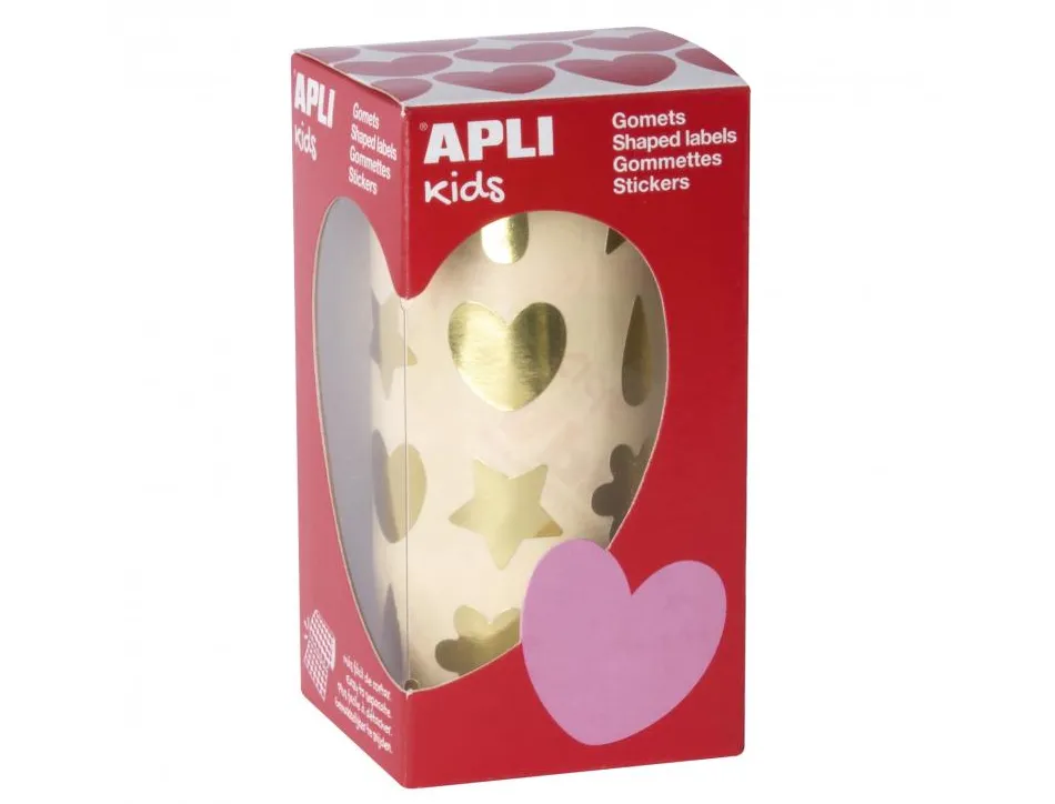 Gommette apli festive assortie coloris or rouleau 720 unites