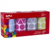 Gommette apli formes geometriques et coloris pastels assortis 4 rouleaux 5428 unites