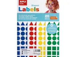 Gommette apli geometriques tailles et coloris assortis 1920 unites