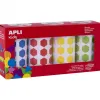 Gommette apli hexagonale 20mm coloris assortis 4 rouleaux 7080 unites