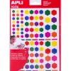 Gommette apli hexagonales tailles et coloris assortis 624 unites