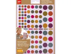 Gommette apli kraft rondes tailles et coloris assortis 624 unites