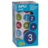 Gommette apli lettres minuscules 20mm coloris assortis rouleau 900 unites