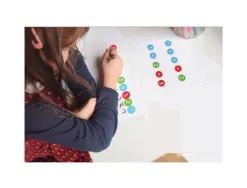 Gommette apli lettres minuscules 20mm coloris assortis rouleau 900 unites