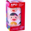 Gommette apli 33mm emotions assorties rouleau 380 unites