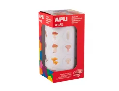 Gommette apli modele champignons ronde diam. 20mm rouleau 900 unites