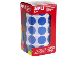 Gommette apli ronde 20mm coloris bleu rouleau 1770 unites