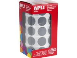 Gommette apli ronde 20mm coloris gris rouleau 1770 unites