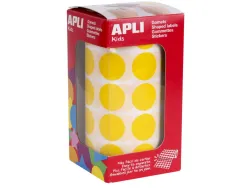 Gommette apli ronde 20mm coloris jaune rouleau 1770 unites