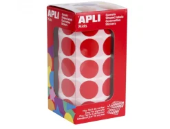 Gommette apli ronde 20mm coloris rouge rouleau 1770 unites