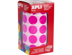 Gommette apli ronde 20mm coloris fuchsia rouleau 1770 unites