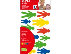 Gommette apli silhouettes tailles et coloris assortis pochette 132 unites