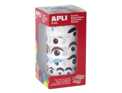 Gommette apli yeux formes et coloris assortis rouleau 1380 unites