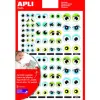 Gommette apli yeux ronds bleu/vert 312 unites