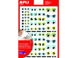 Gommette apli yeux ronds bleu/vert 312 unites