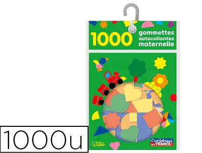 Gommette autocollante éditions lito maternelle sachet 1000 unités