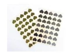 Gommette coeur cleopatre 25x25mm 210 gommettes coloris argent et or pochette de 4 planches