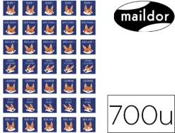 Gommette éducative maildor bon points renards 148x210mm sachet 700 unités