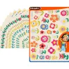 Gommette fantaisie cleopatre fleurs 6 motifs 720 gommettes pochette de 24 planches a5