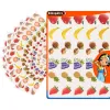 Gommette fantaisie cleopatre fruits 6 motifs 720 gommettes pochette de 24 planches a5