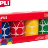 Gommette géante apli agipa géométrique 4 coloris assortis bleu rouge jaune vert pack 4 rouleaux 5428 unités