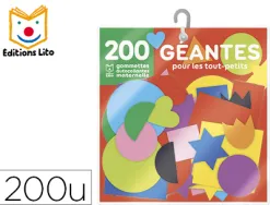 Gommette geante editions lito autocollantes pour tout petitsetui 200 unites