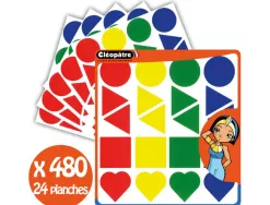 Gommette geometrique cleopatre maxi repositionnable planche 21.6x21.6cm diam 45mm 4