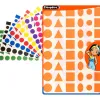 Gommette geometrique cleopatre repositionnable planche a4 5 formes 8 couleurs assorties 2304