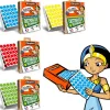 Gommette geometrique cleopatre diam 18mm 4 coloris assortis ecopack de 4 boites 7200 gommettes + 4800 8mm
